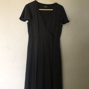 Little black wrap dress.